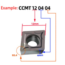 Load image into Gallery viewer, 10PCS VCMT110304  VBMT160404 Cermet Coating Insert VBMT VCMT Carbide Turning Inserts